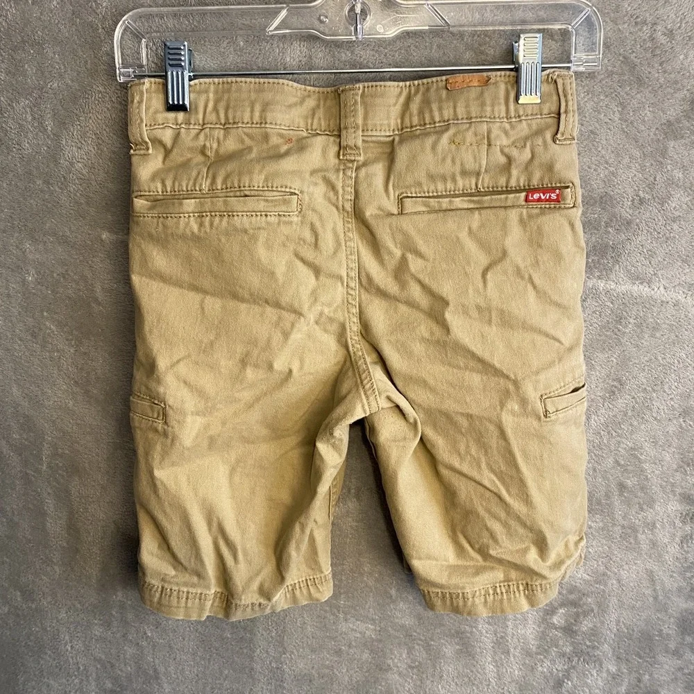 Levi's Boys 10 Cargo Shorts Khaki Casual Pockets Adjustable Waist